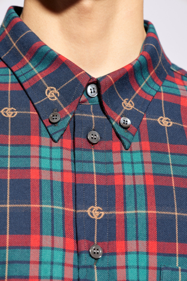 Gucci checkered shirt deals